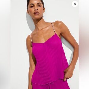 NWT shine rope chiffon berrylicious coverup size M